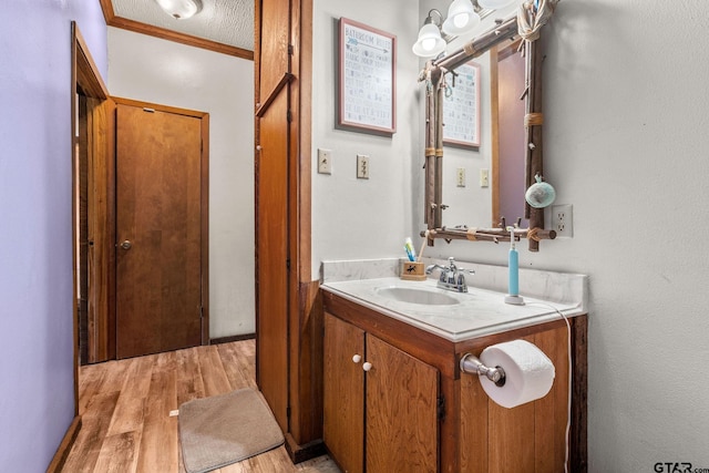 2711 N Fm 250, Hughes Springs, TX 75656 - bathroom featuring vanity and wood finished floors