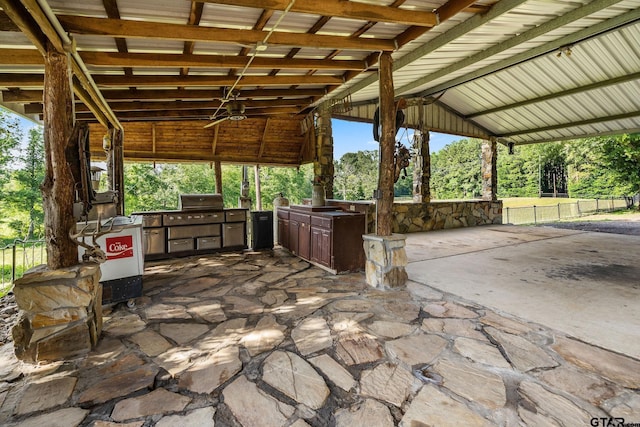 2711 N Fm 250, Hughes Springs, TX 75656 - view of patio / terrace featuring exterior kitchen