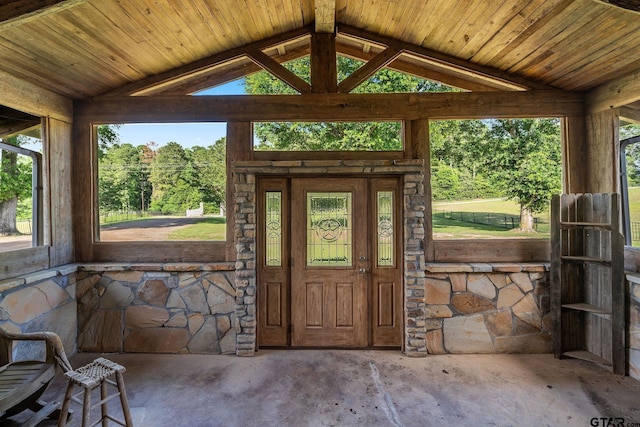 2711 N Fm 250, Hughes Springs, TX 75656 - property entrance featuring stone siding