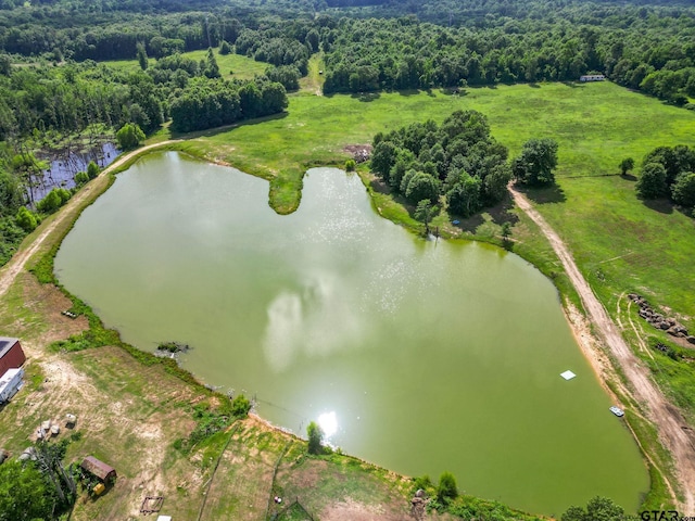 2711 N Fm 250, Hughes Springs, TX 75656 - aerial view of a nearby body of water and a heavily wooded area