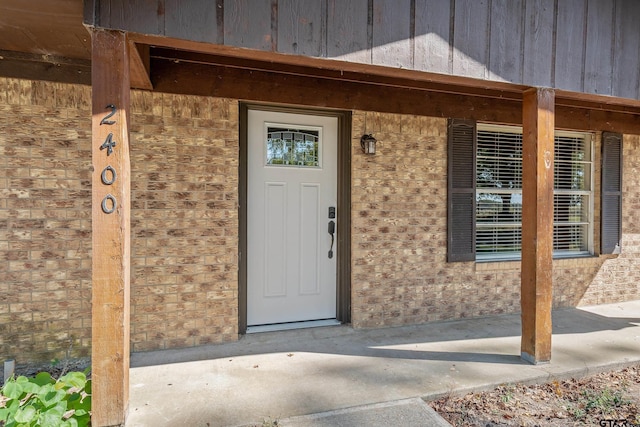 view of doorway to property