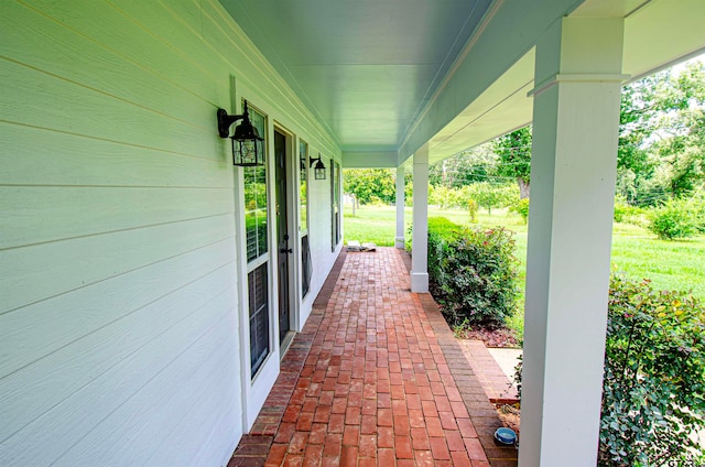 view of patio / terrace with a porch