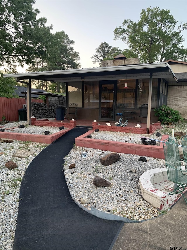 exterior space with fence