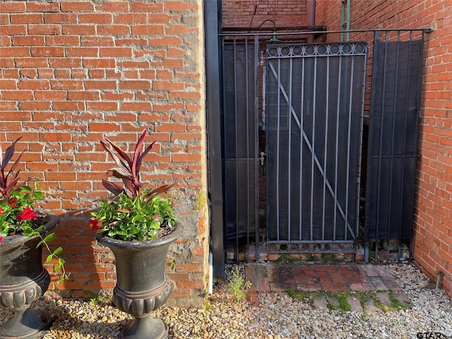 view of gate with central AC unit