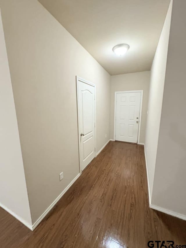 19481 Big Valley Dr, Flint, TX 75762 - hall featuring dark wood-style floors