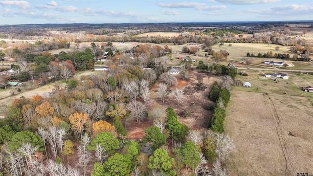 bird's eye view featuring a rural view