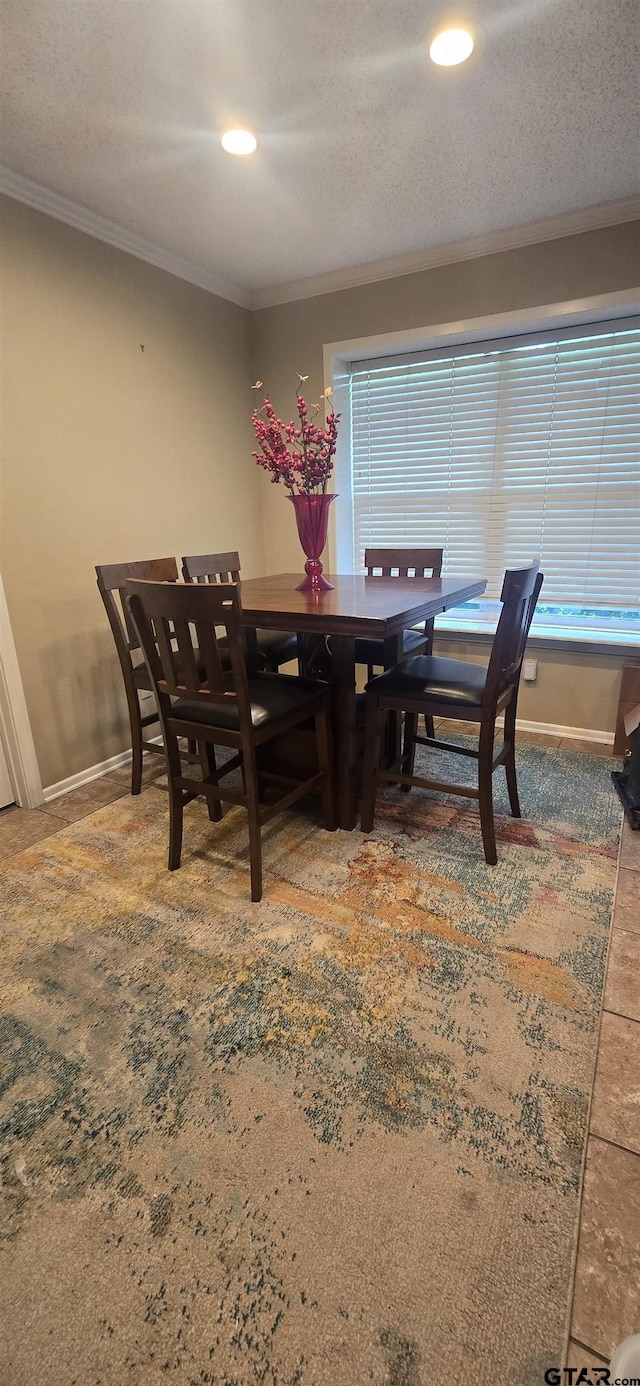 406 Brookwood Dr, Mount Pleasant, TX 75455 - dining space with ornamental molding, recessed lighting, and healthy amount of natural light