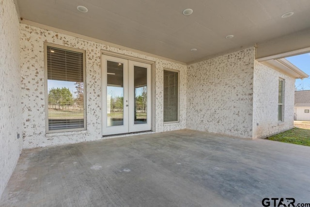 view of patio with french doors