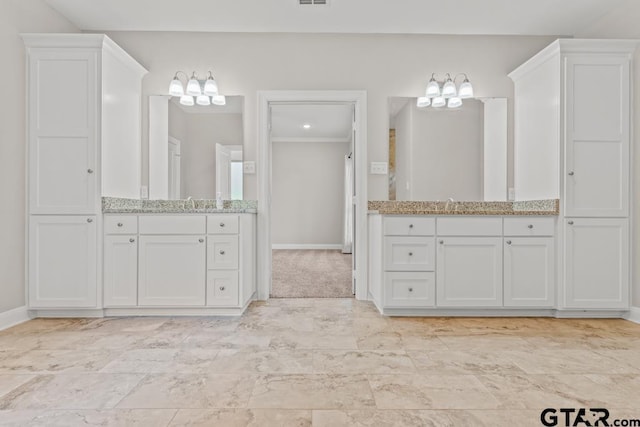 bathroom with vanity