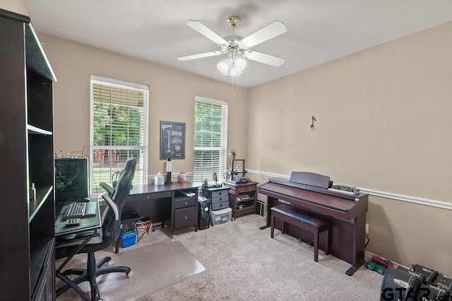 1210 Fm 2137 N, Bullard, TX 75757 - carpeted home office with a ceiling fan