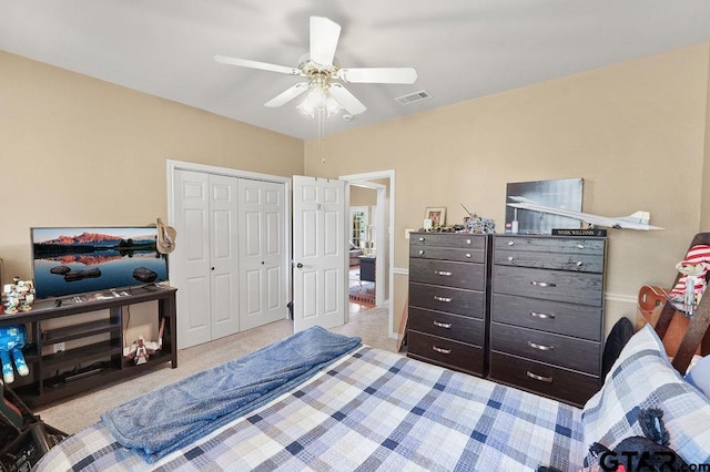 1210 Fm 2137 N, Bullard, TX 75757 - carpeted bedroom with a closet and ceiling fan
