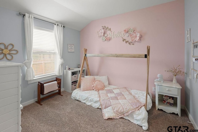 17127 Meadowview Ln, Lindale, TX 75771 - bedroom featuring carpet floors and lofted ceiling