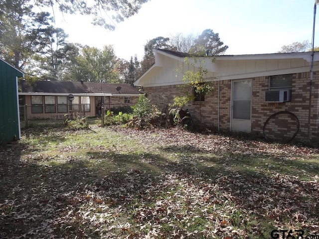 view of yard featuring cooling unit