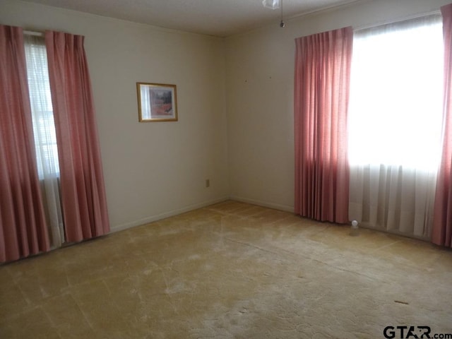 view of carpeted empty room