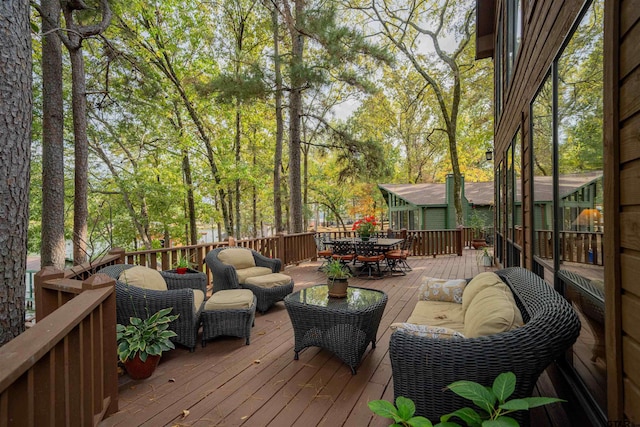 view of wooden deck