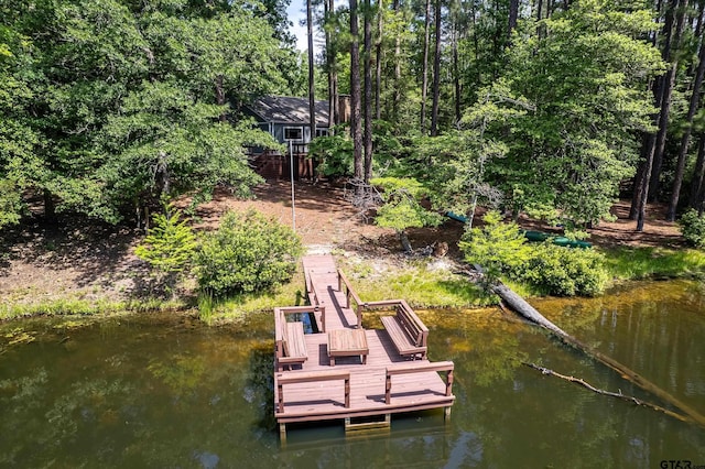 381 Winding Trl, Holly Lake Ranch, TX 75765 - dock featuring a water view