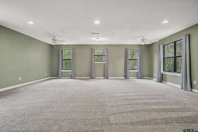 381 Winding Trl, Holly Lake Ranch, TX 75765 - carpeted spare room with ceiling fan, recessed lighting, and baseboards