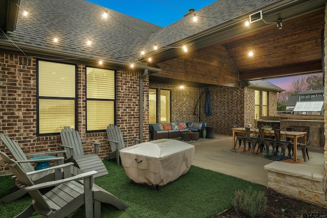 view of patio / terrace featuring an outdoor hangout area