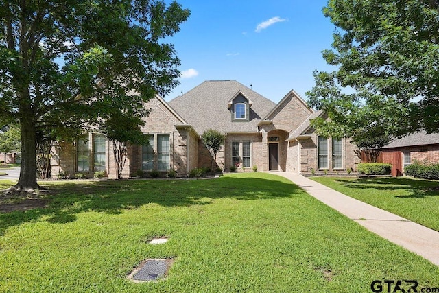 2322 Kingsmill Cir, Tyler, TX 75703 - french provincial home with a front yard and brick siding