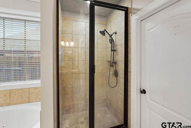 2322 Kingsmill Cir, Tyler, TX 75703 - bathroom with a stall shower and a whirlpool tub