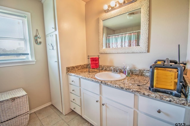 17215 Tartlon Rd, Mabank, TX 75147 - bathroom featuring vanity and tile patterned floors