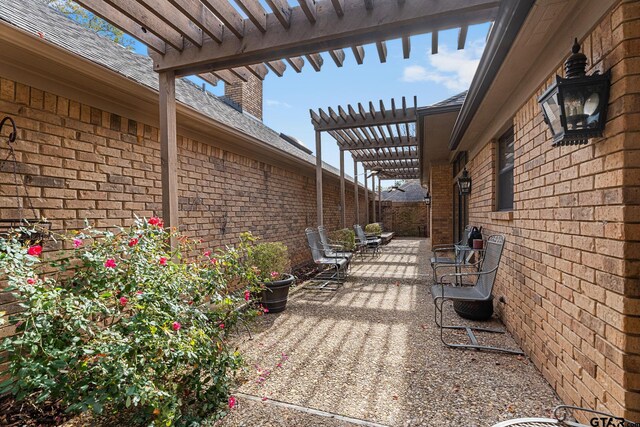 view of patio / terrace with a pergola