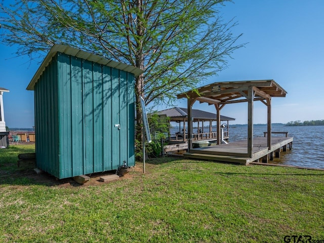 22090 Sportsmans Dr, Chandler, TX 75758 - view of outbuilding featuring a water view