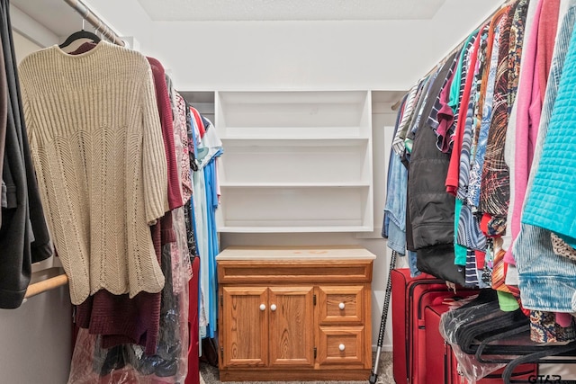 view of walk in closet