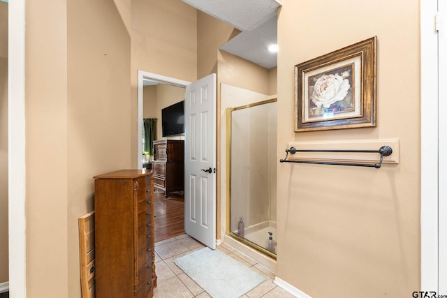 10769 Indigo Ln, Flint, TX 75762 - full bath with a shower stall and tile patterned floors