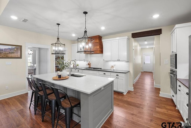 429 Coventry, Bullard, TX 75757 - kitchen with a sink, appliances with stainless steel finishes, backsplash, baseboards, and recessed lighting