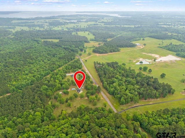 841 Pops Landing Rd, Ore City, TX 75683 - aerial overview of property's location featuring a heavily wooded area