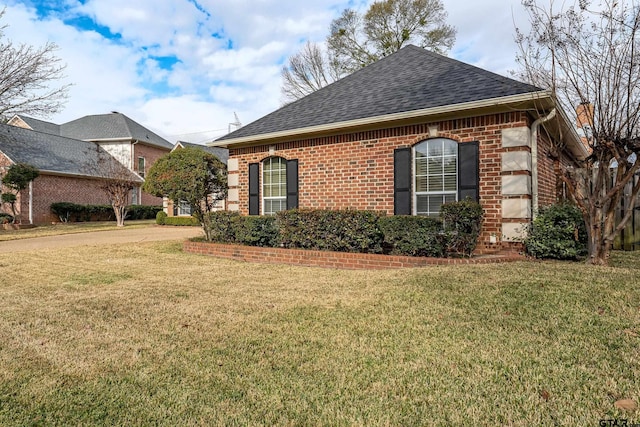 view of property exterior with a yard