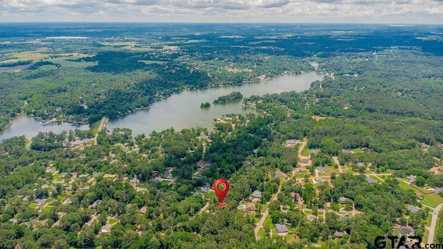 1510 Hideaway Ln W, Hideaway, TX 75771 - bird's eye view of a nearby body of water and a forest