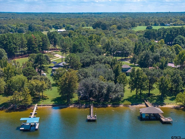2222 County Road 1570, Alba, TX 75410 - drone / aerial view of a forest and a nearby body of water