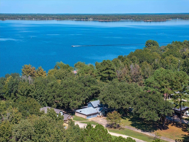 2222 County Road 1570, Alba, TX 75410 - drone / aerial view of a nearby body of water and a heavily wooded area