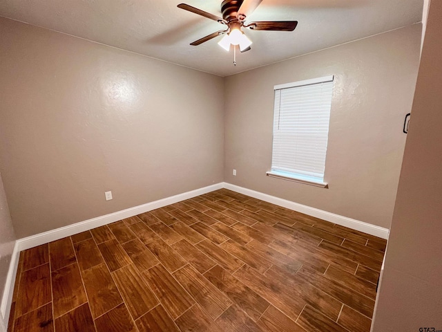 spare room featuring ceiling fan