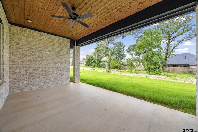 14738 Woodland Creek Dr, Tyler, TX 75706 - view of patio / terrace featuring a ceiling fan