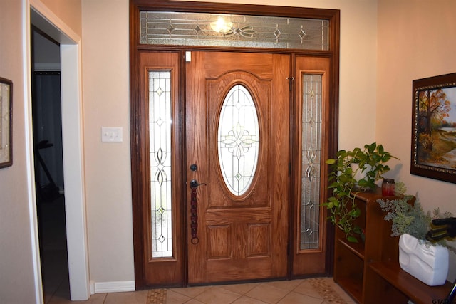 17387 Cherokee Trl, Flint, TX 75762 - foyer featuring light tile patterned floors and baseboards