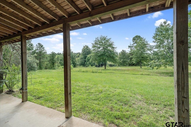 view of yard with a patio