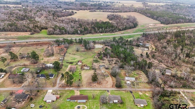 bird's eye view featuring a rural view