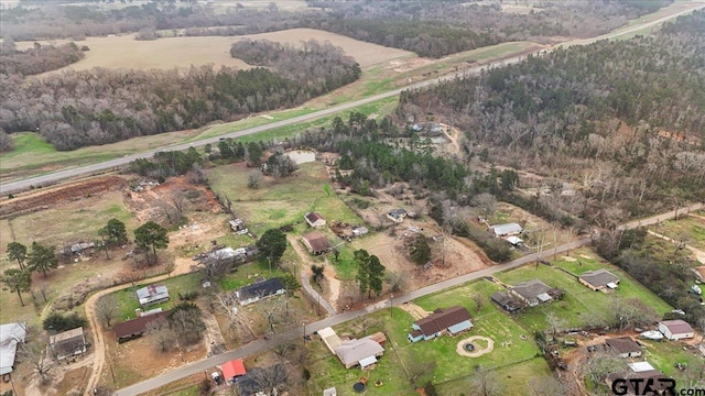 bird's eye view featuring a rural view