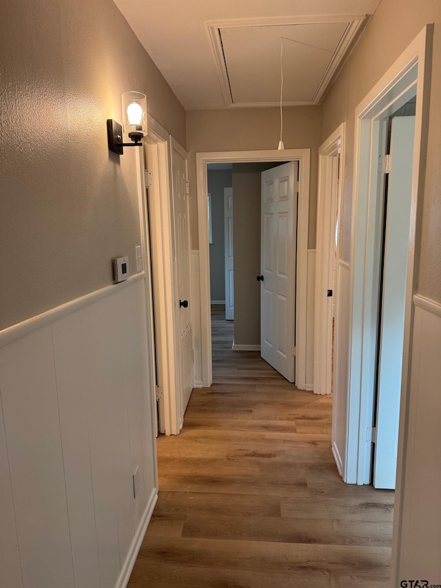 625 Northcrest Dr, Tyler, TX 75702 - hallway featuring attic access and light wood-type flooring
