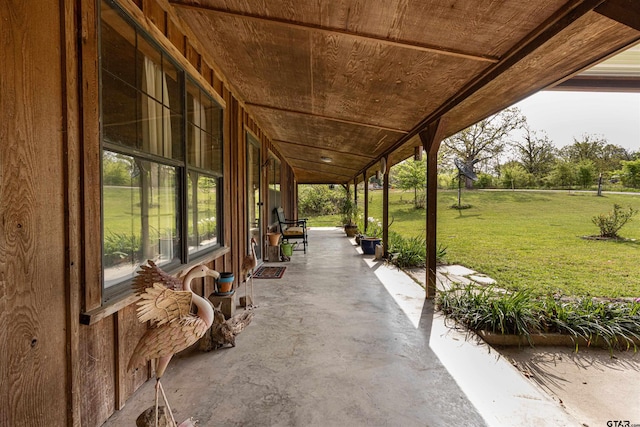 view of patio with a porch
