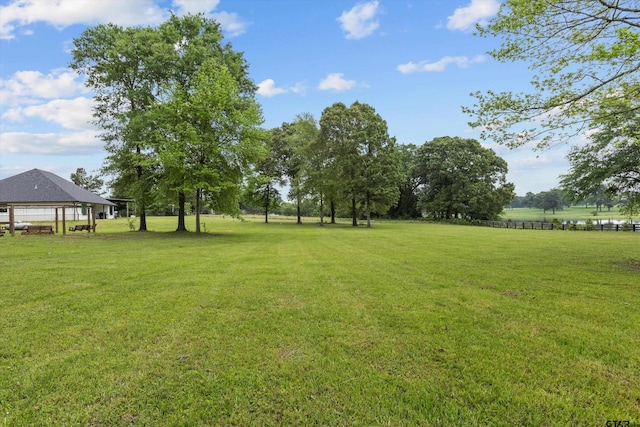 view of yard featuring a gazebo