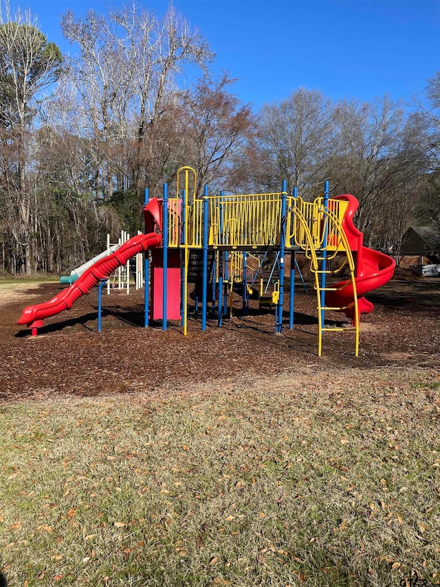 view of playground featuring a yard