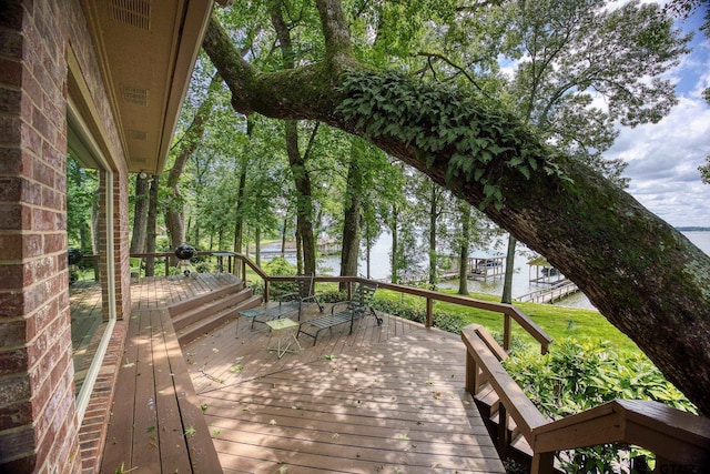 17553 Sleepy Hollow Way, Flint, TX 75762 - deck with a water view