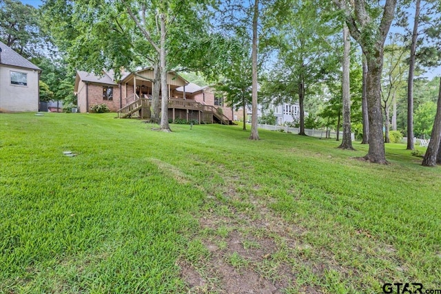 23424BAYSIDE Bay Side Dr, Bullard, TX 75757 - view of grassy yard with stairway