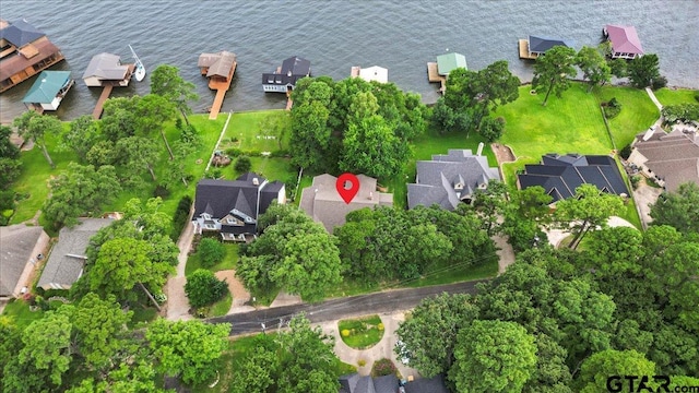 23424BAYSIDE Bay Side Dr, Bullard, TX 75757 - aerial view of residential area featuring property boundaries highlighted
