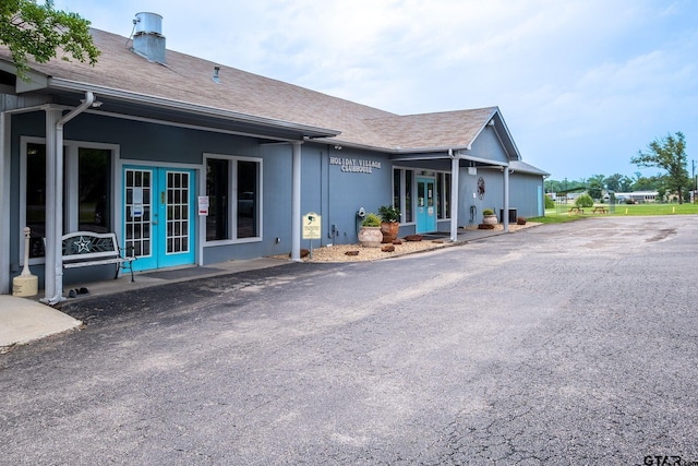 exterior space with french doors