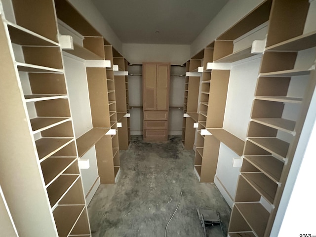 view of walk in closet